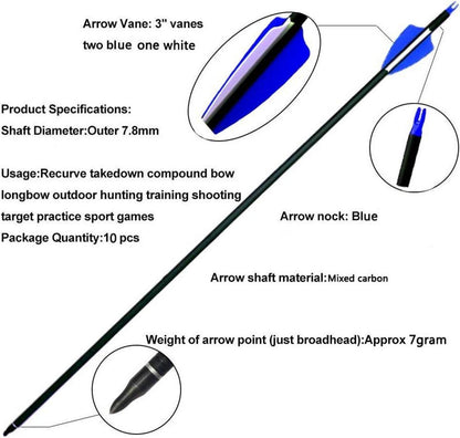 Dostyle Recurve Bogen Pfeil Set 40lbs Erwachsene Anfänger Bogenschießen