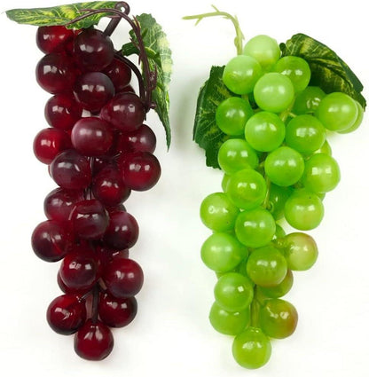 Künstliche Früchte Set 8tlg. Deko Obst lebensecht Apfel Traube Orange Birne