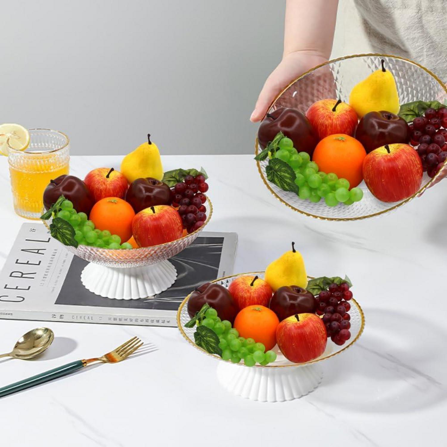 Künstliche Früchte Set 8 Stück Schaumstoff Obst Deko Set Apfel Traube Orange Birne Schlangenfrucht
