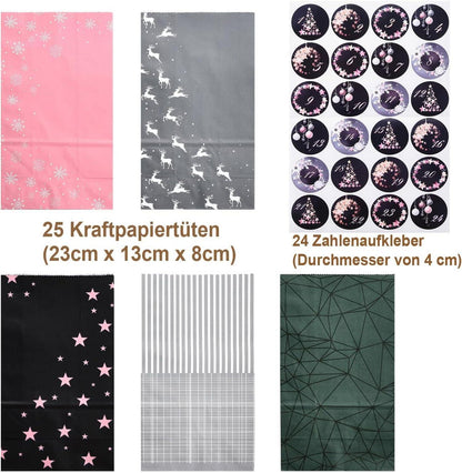 Adventskalender zum Befüllen 24 Weihnachtskalender Geschenk