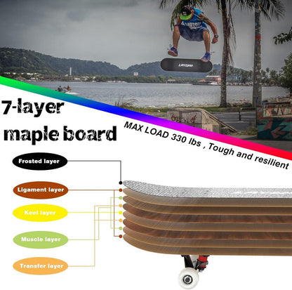 Skateboard 31 Zoll Ahorn Deck ABEC-11 Halterung Violett