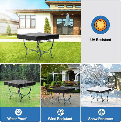Nomiou Gartentisch Abdeckung 92x92x16cm Wasserdicht