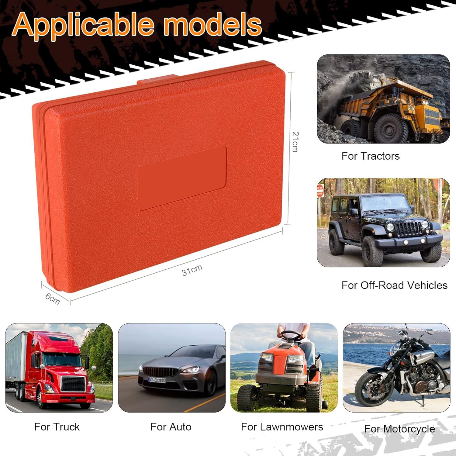 Reifenreparaturset Auto 100tlg. für Motorrad LKW ATV Traktor Hilfsset Rot