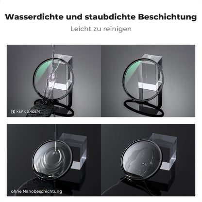 Filterset CPL & UV 58mm mit Metall-Objektivdeckeln