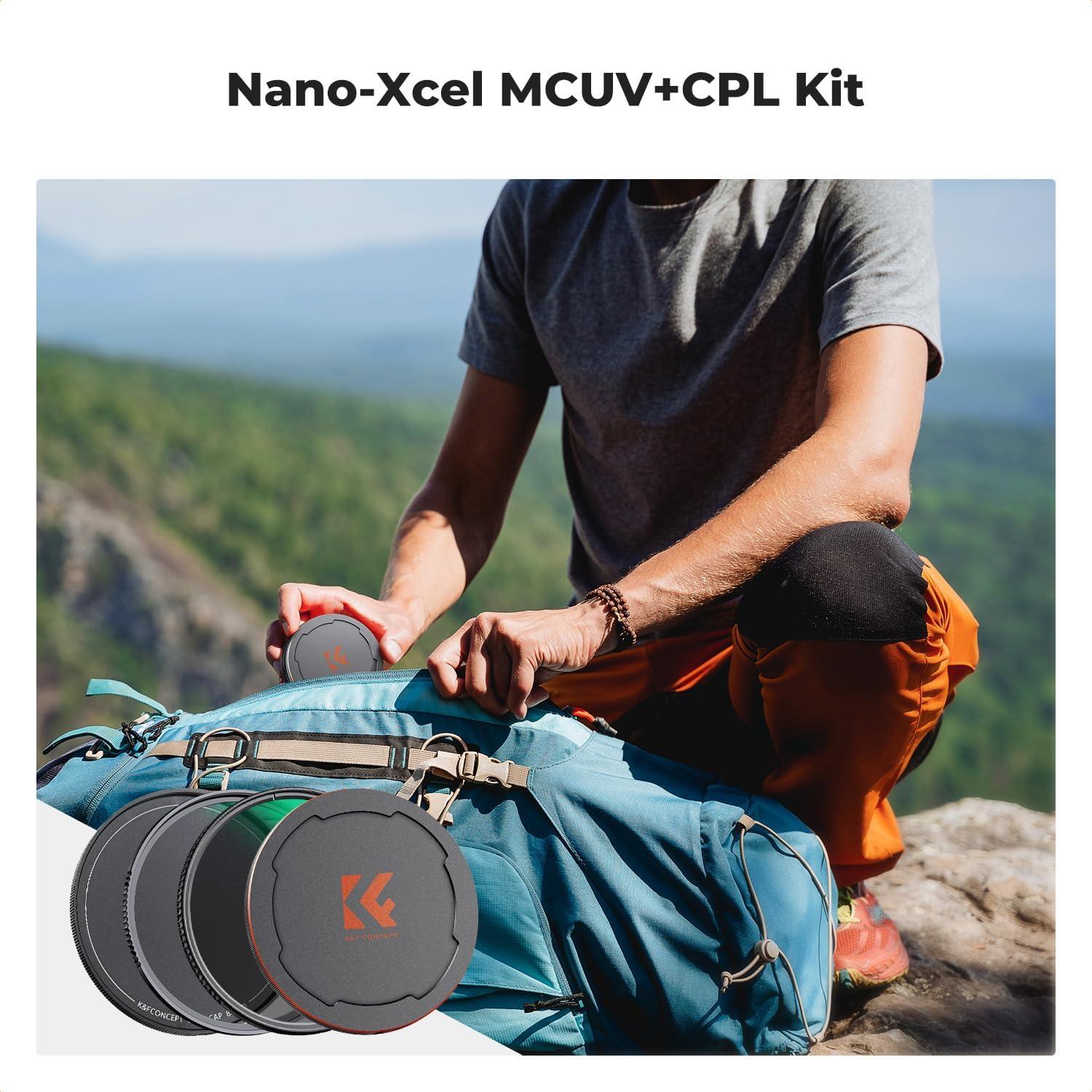 K&F Concept 82mm Filter Set & Objektivdeckel, Nano X-Serie