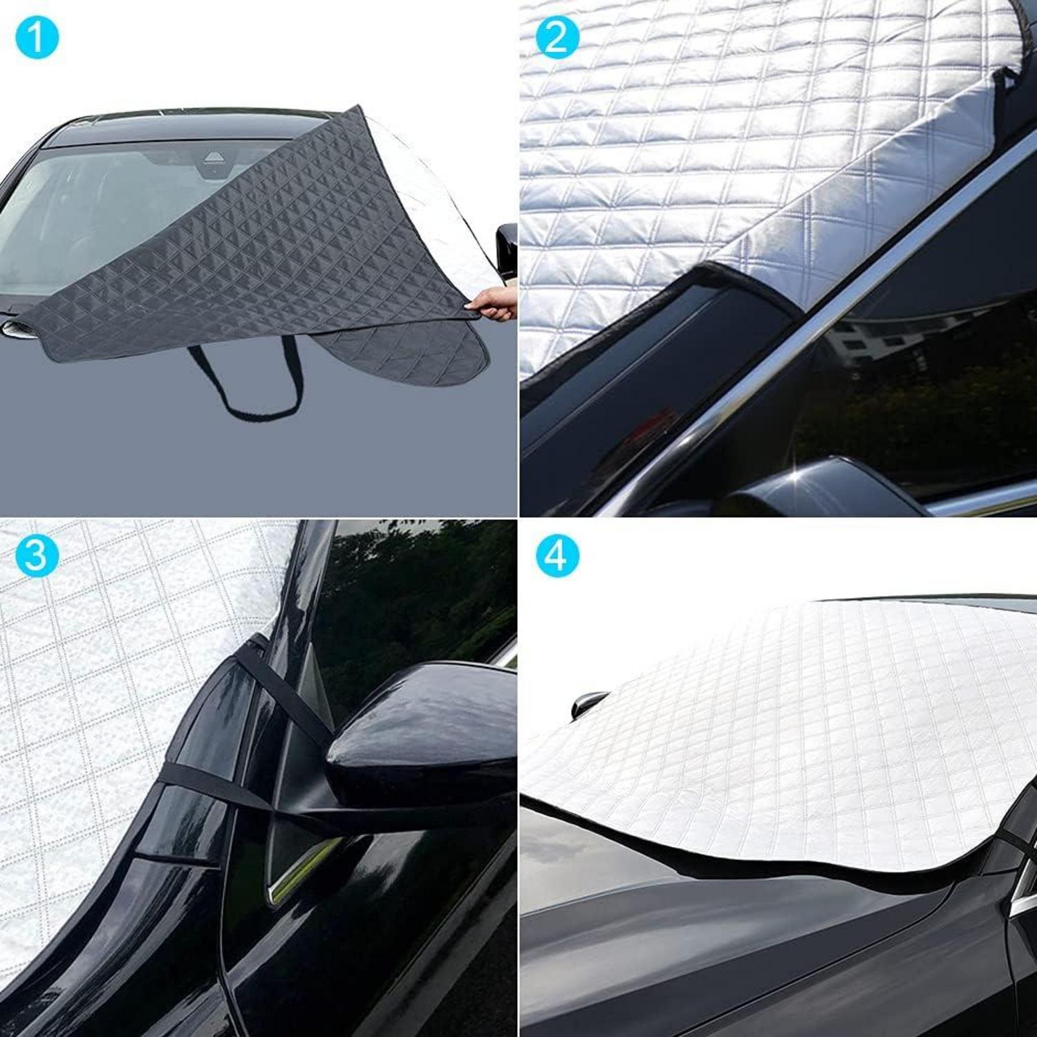 Frontscheibenabdeckung Winter Auto Scheibenabdeckung Magnet Fixierung