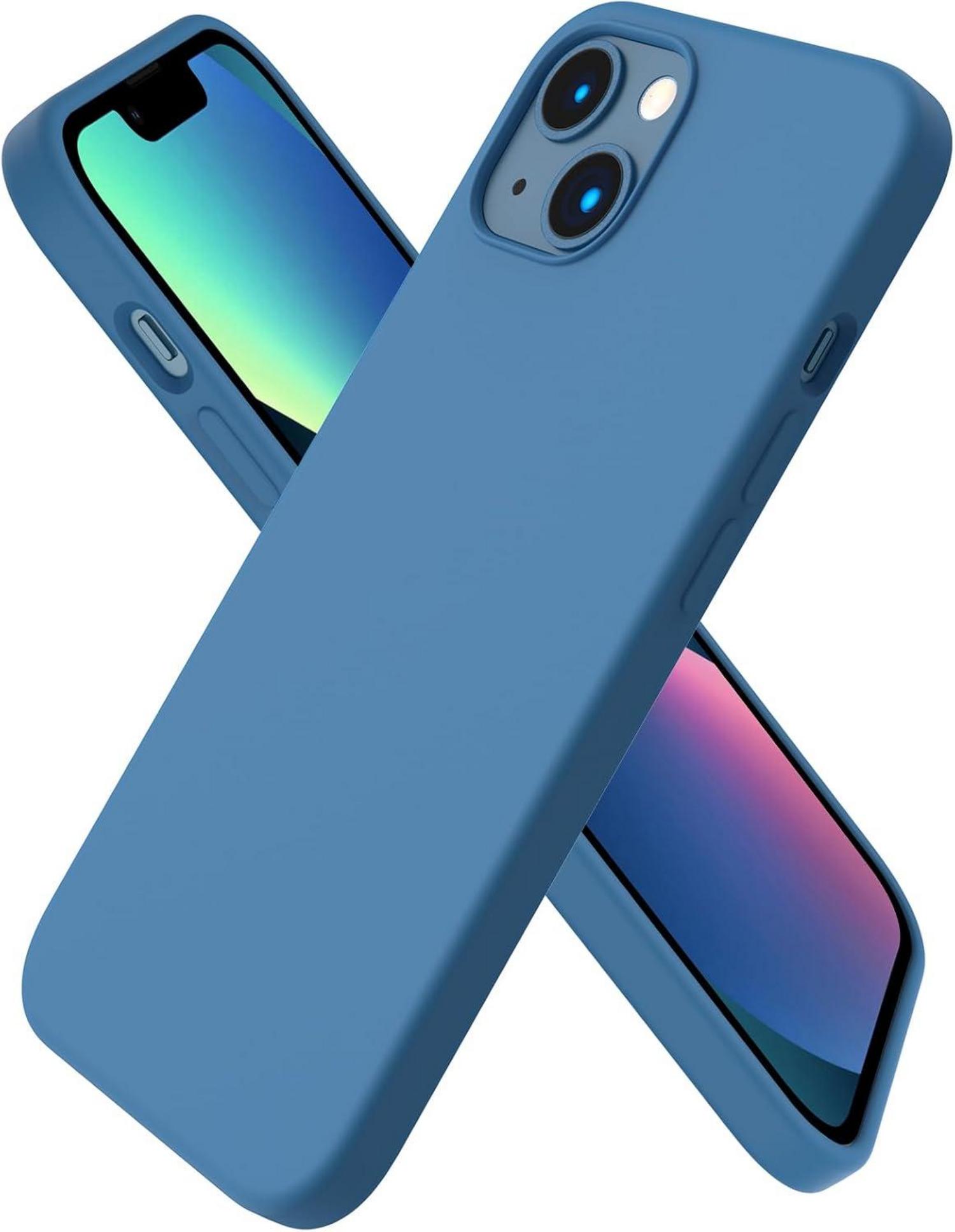iPhone 13 Silikon Case Ultra Dünn Flüssig Silikon Schutz Blau