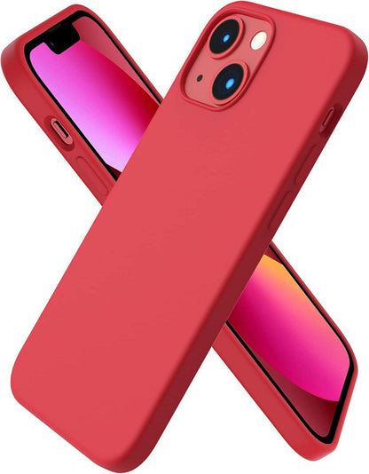 iPhone 13 Mini Silikon Case Ultra Dünn Vollschutz Rot