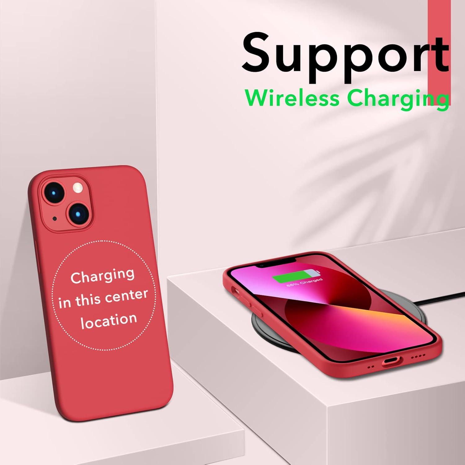 ORNARTO iPhone 13 Mini 5,4 Silikon Case Flüssig Rot Schutz neu