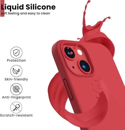 iPhone 13 Mini Liquid Silicone Case 5,4 Zoll Rundumschutz Rot