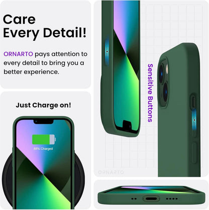 ORNARTO iPhone 13 Mini 5,4 Silikon Case Hülle Flüssig Handyhülle Apple 13 Mini
