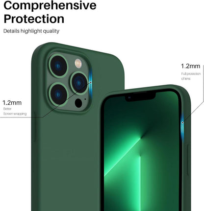 ORNARTO iPhone 13 Pro 6,1 Silikon Case Klee Grün Schutzhülle