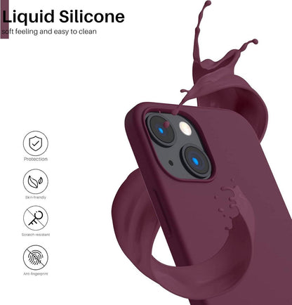 iPhone 13 Mini Silikon Case Ultra Dünn Voller Schutz Flüssig Silikon