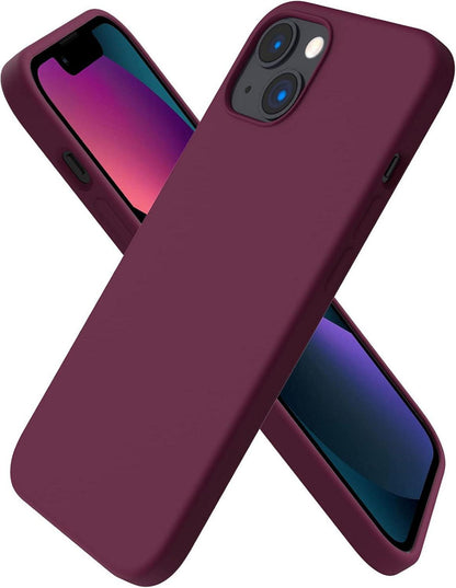 Schutzhülle für iPhone 13 6,1 Zoll - Silikon Case Weinrot