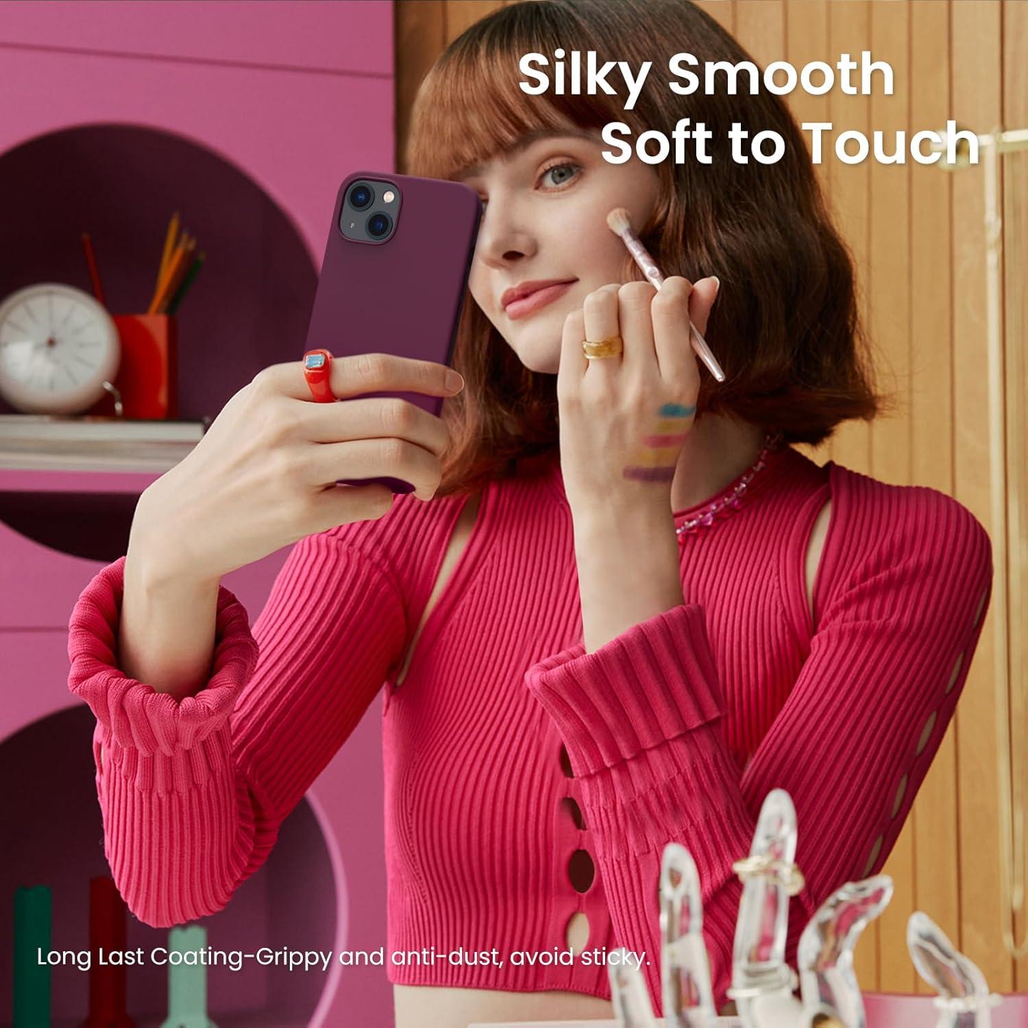 iPhone 13 6,1 Silikon Case Ultra Dünn Voller Schutz Flüssig Silikon