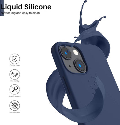 Silikon iPhone 13 Mini 5,4 Hülle Voller Schutz Marineblau