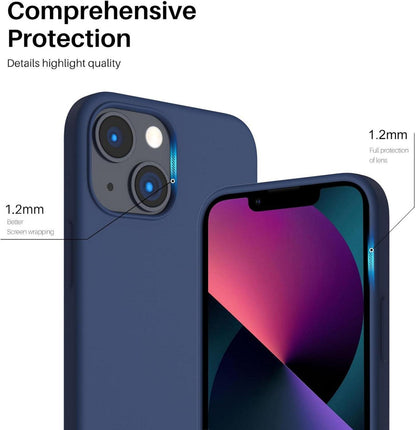 ORNARTO iPhone 13 Mini Silikon Case Marineblau 5,4 Zoll