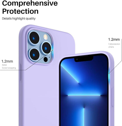 ORNARTO iPhone 13 Pro Max 6,7 Silikon Case Schutzhülle Licht Lila