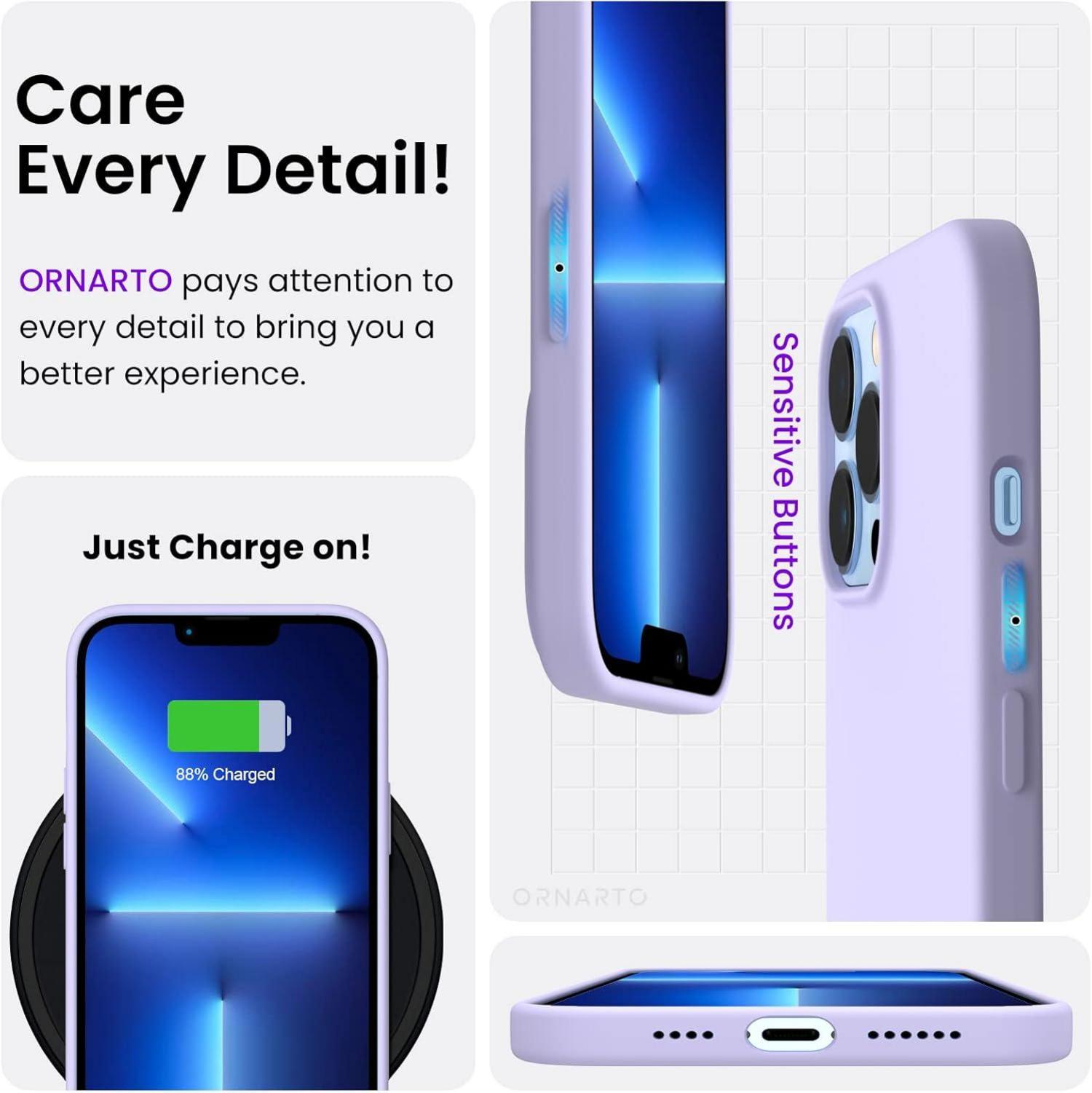Silikon Case für iPhone 13 Pro Max 6,7 Flüssiges Silikon Schutzhülle - Lila