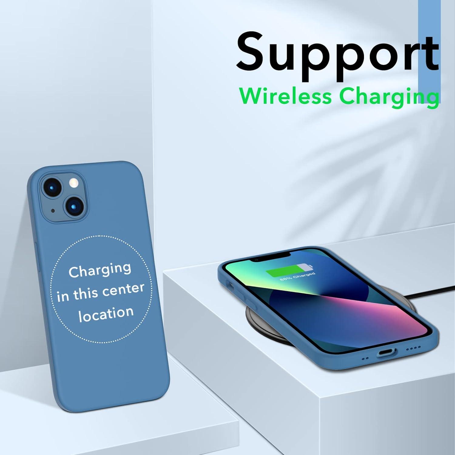 iPhone 13 Mini Silikon Case Hülle Ultra Dünn Flüssig Schutz Blau