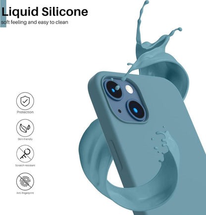 iPhone 13 Silikon Case Flüssig Ultra Dünn Voller Schutz