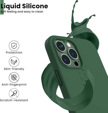 iPhone 13 Pro Max Flüssige Silikon Handyhülle Schutzhülle Klee 1