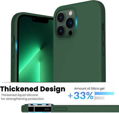 iPhone 13 Pro Max Liquid Silicone Case 6,7” Verdickte Stoßfeste Silikonhülle