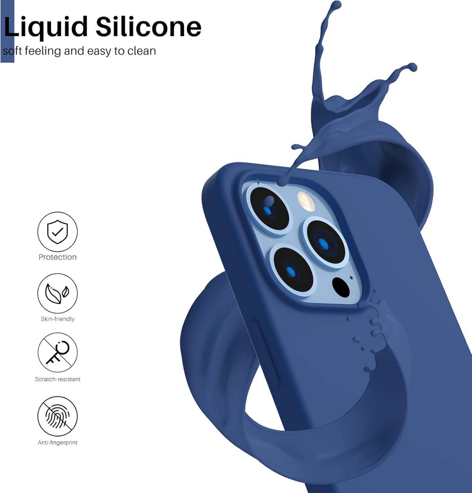 Silikon Case für iPhone 13 Pro Flüssig Silikon Hülle Voller Schutz 6,1