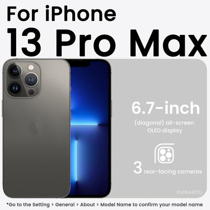 ORNARTO iPhone 13 Pro Max 6,7 Silikon Case Schwarz