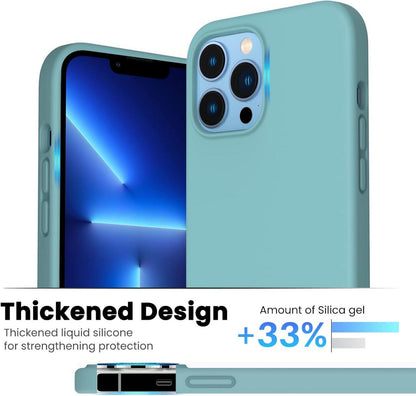 iPhone 13 Pro Max Liquid Silicone Case 6,7” Stoßfeste Handyhülle Kaktus