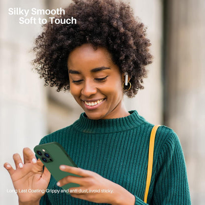 Silikon Case iPhone 13 Pro Max 6,7 Hülle Flüssig Klee Grün