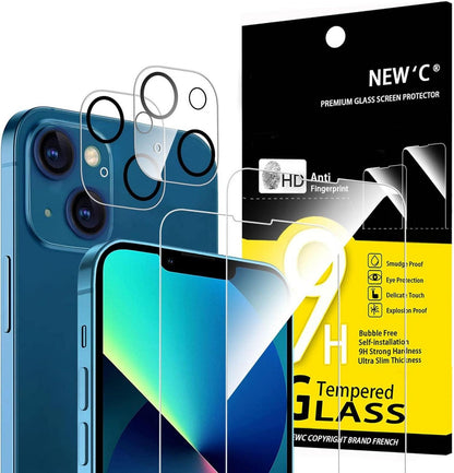 Panzer Schutzglas und Kameraschutz iPhone 13 Set