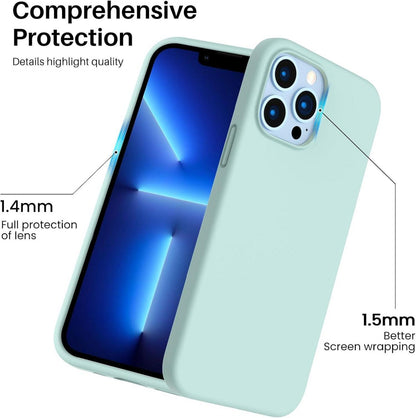 iPhone 13 Pro Max Silikon Case 6,7” Stoßfestes Schutzhülle Mintgrün