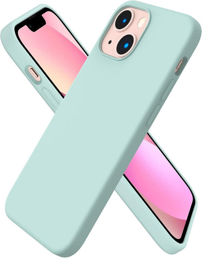 iPhone 13 Mini Silikon Case Ultra Dünn Voller Schutz MinzGrün