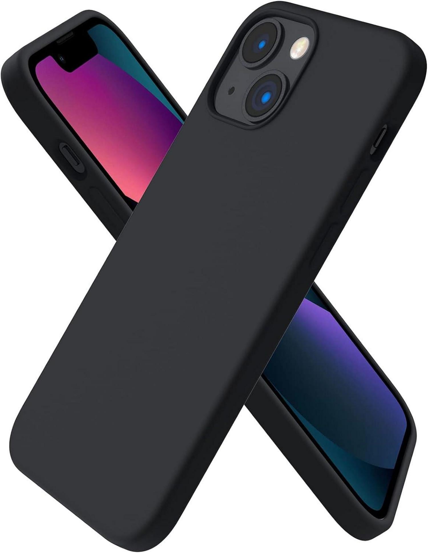 Silikon Case für iPhone 13 Mini 5,4 Zoll Schwarz Schutzhülle