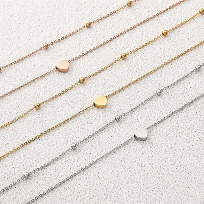 Damen Layered Kette Silber Gold Rosegold Multilayer Halskette mit Herz
