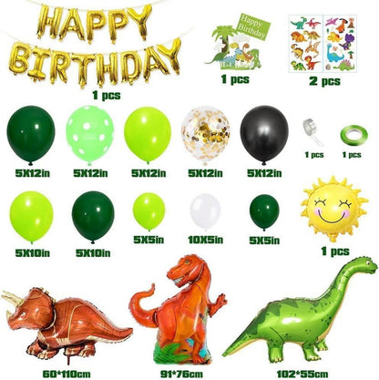 Dinosaurier Geburtstagsdeko Set Luftballons XXL für Party