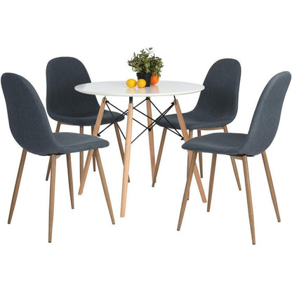Runder Esstisch Weiß – Moderner Küchentisch 74x80cm
