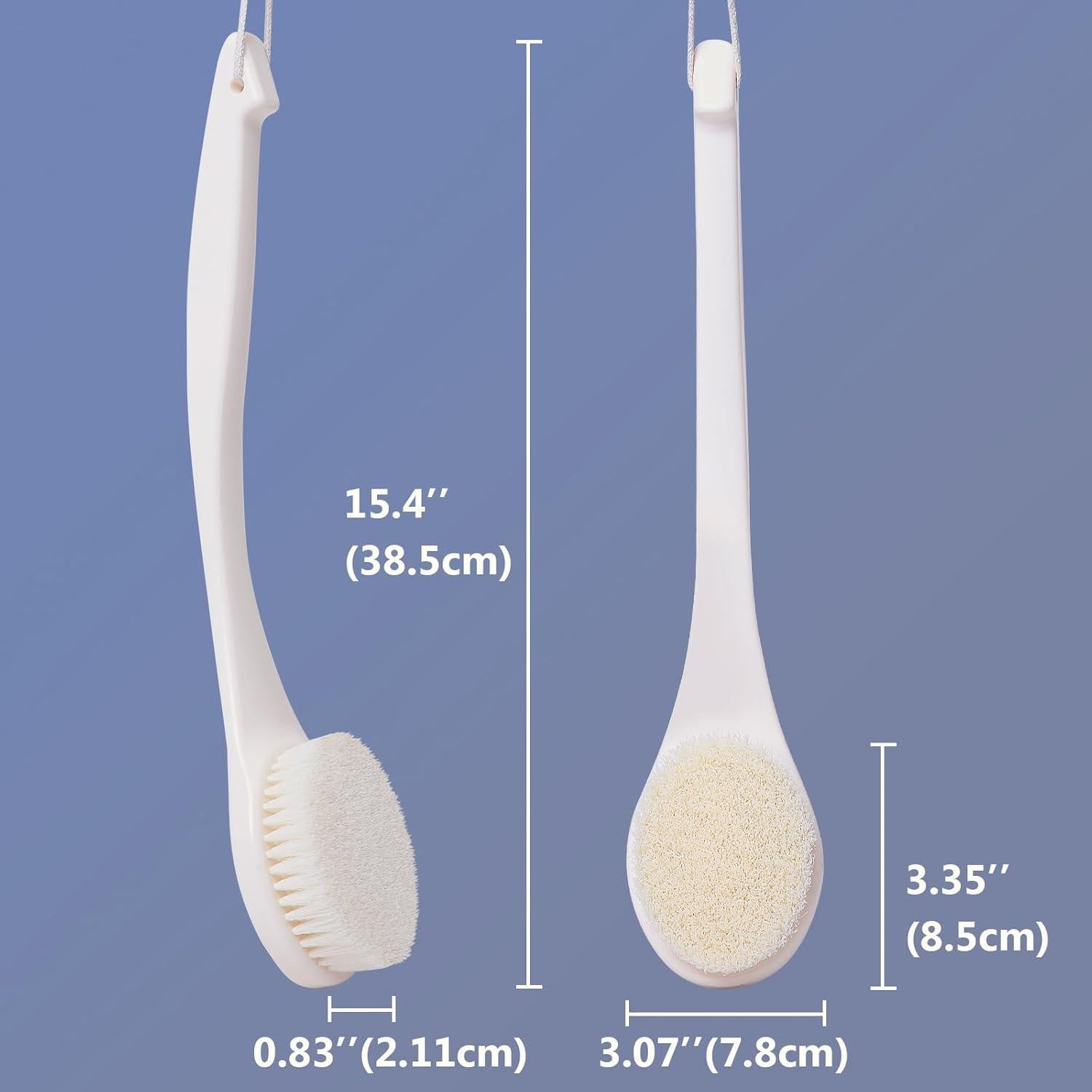 Rückenbürste Massagebürste Duschbürste Peeling Schrubber Stiel Creme