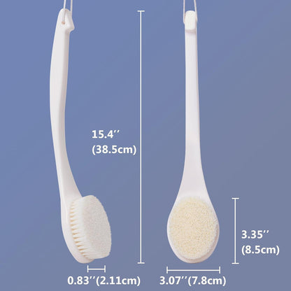Rückenbürste Massagebürste Duschbürste Peeling Schrubber Stiel Creme