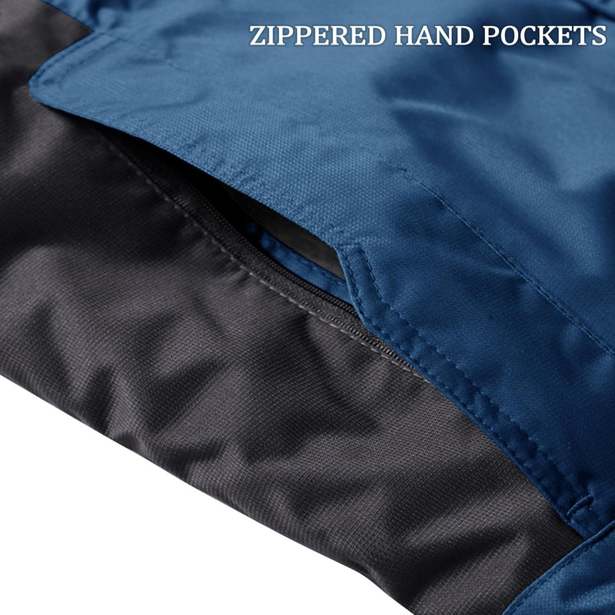 Herren Winterjacke Wasserdicht Warm Blau Skijacke Outdoor