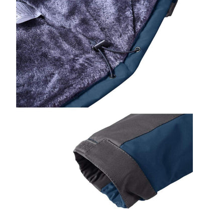 Herren Winterjacke Wasserdicht Warm Blau Skijacke Outdoor