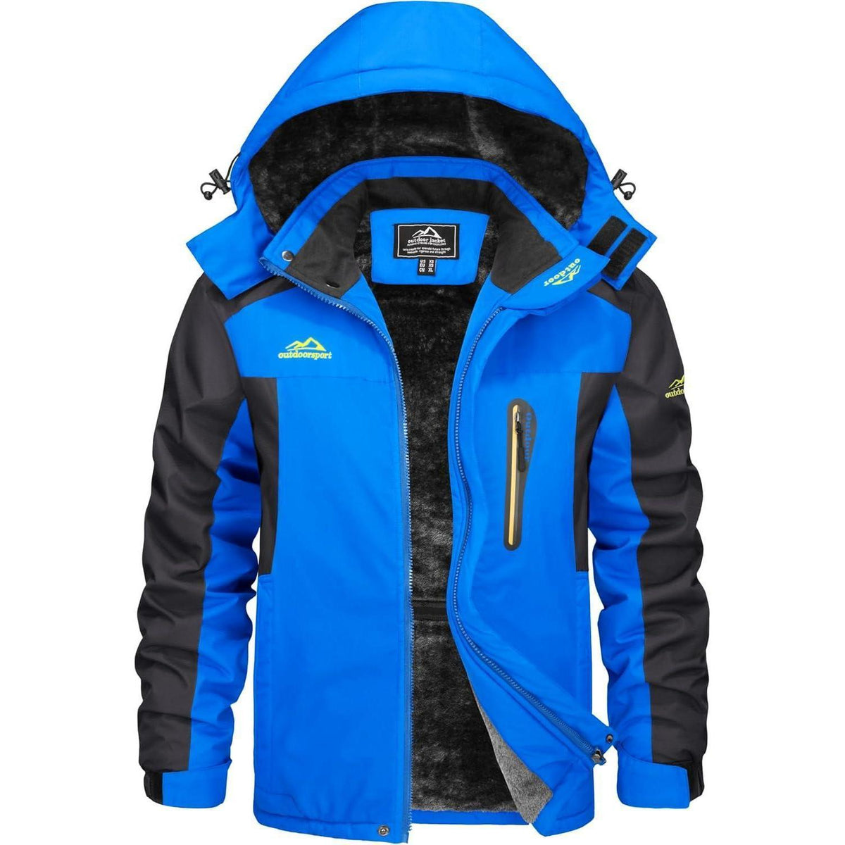 Herren Winterjacke Wasserdicht Warm Königsblau 3XL