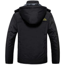 Herren Winterjacke Wasserdicht Warm Gefüttert Skijacke Schwarz