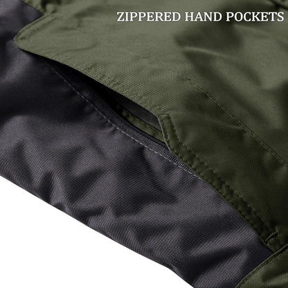 Herren Winterjacke Wasserdicht & Warm – Skijacke Armeegrün