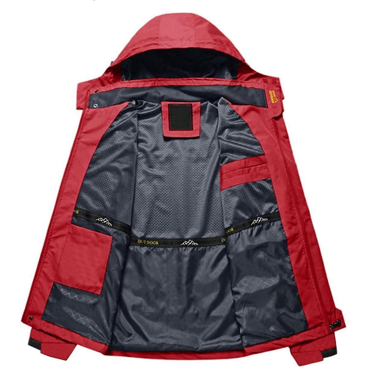 Herren Softshelljacke wasserabweisend mit Kapuze Rot XL