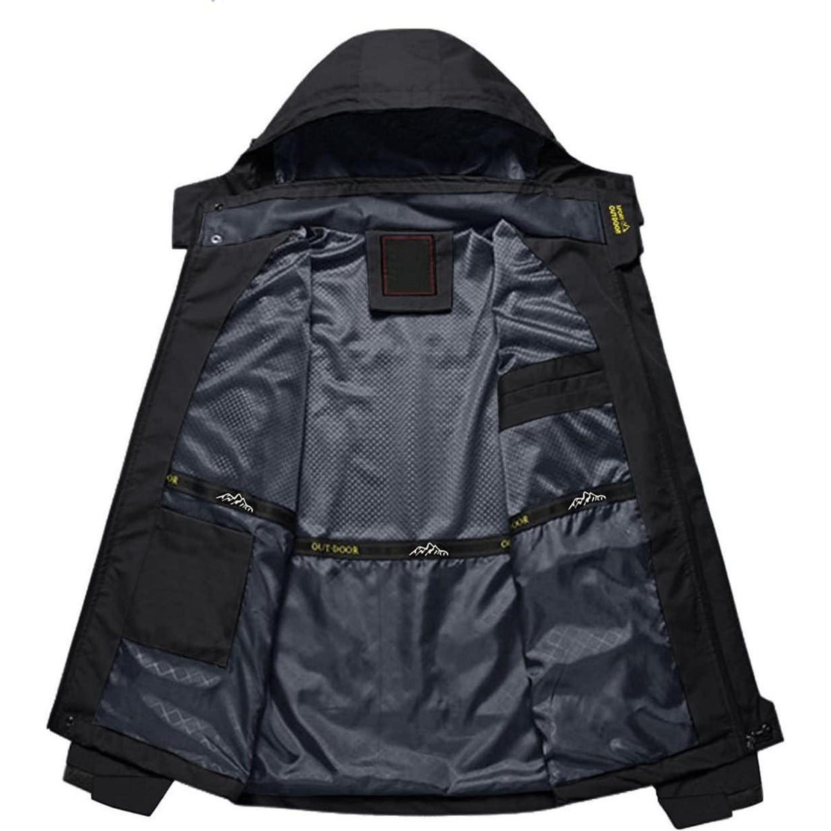 Herren Softshelljacke wasserabweisend mit Kapuze XXL Schwarz