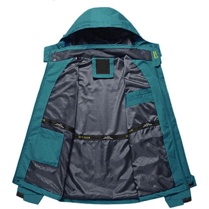 Herren Softshelljacke wasserabweisend mit Kapuze Seeblau M