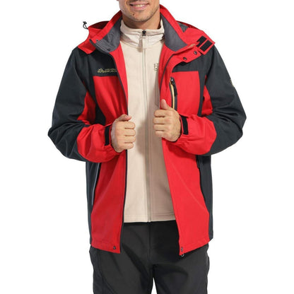 Herren Softshelljacke wasserabweisend mit Kapuze Seeblau M