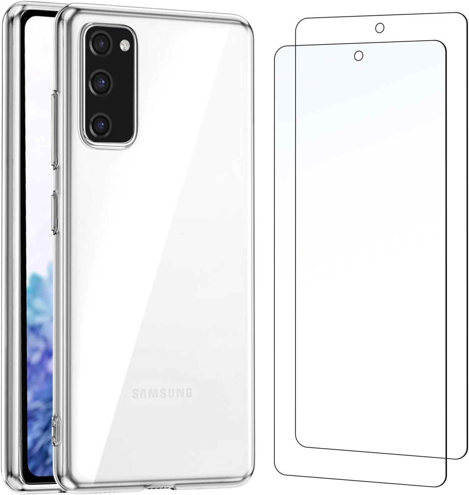 Samsung Galaxy S20 FE Schutzhülle und Panzerglas Set Transparent